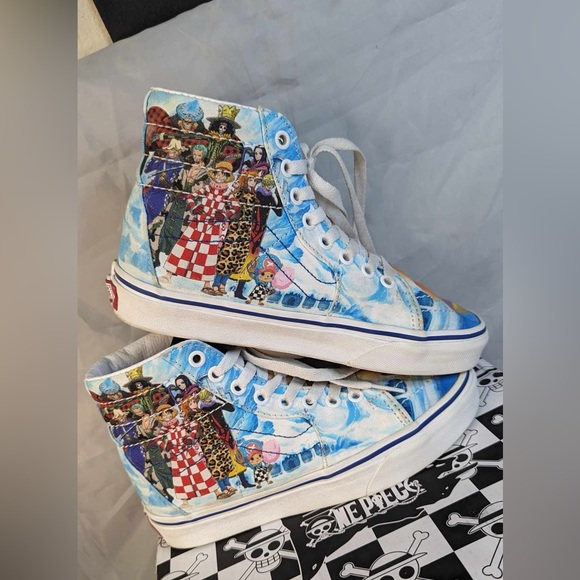 Vans One Piece Punk Hazard Sk8-Hi Sneakers With Box Men's Size 4 Women's 5.5 - Picture 1 of 16